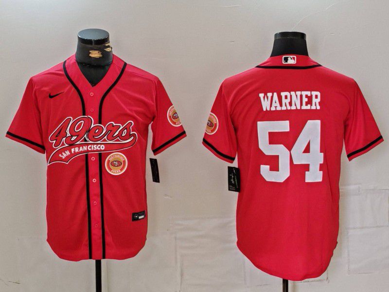 Men San Francisco 49ers #54 Warner Red Joint Name 2024 Nike Limited NFL Jersey style 3